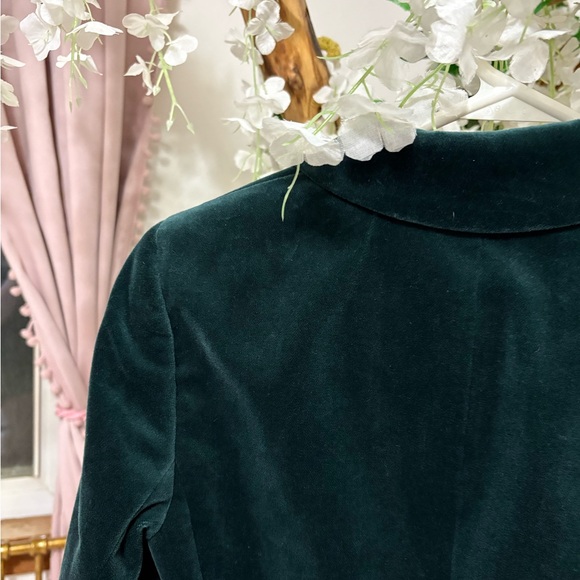 J. Crew Women's Deep Green Velvet Blazer - Picture 6 of 7